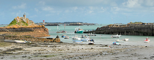 Loguivy de la Mer, Hafen bei Ebbe